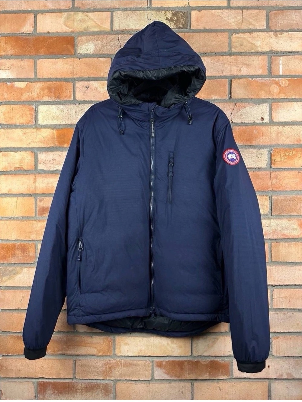 Canada Goose Navy Hooded Puffer Jacket